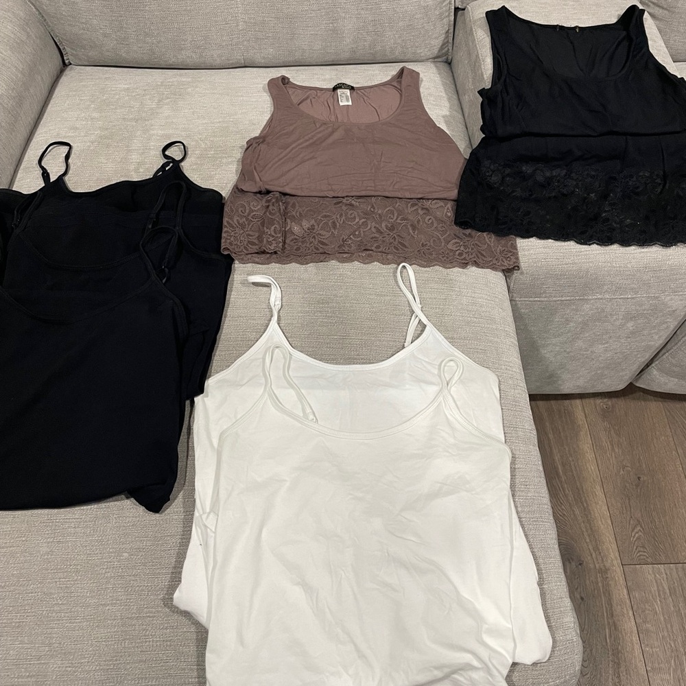 Lot of 7 Womens Cami Tank Tops